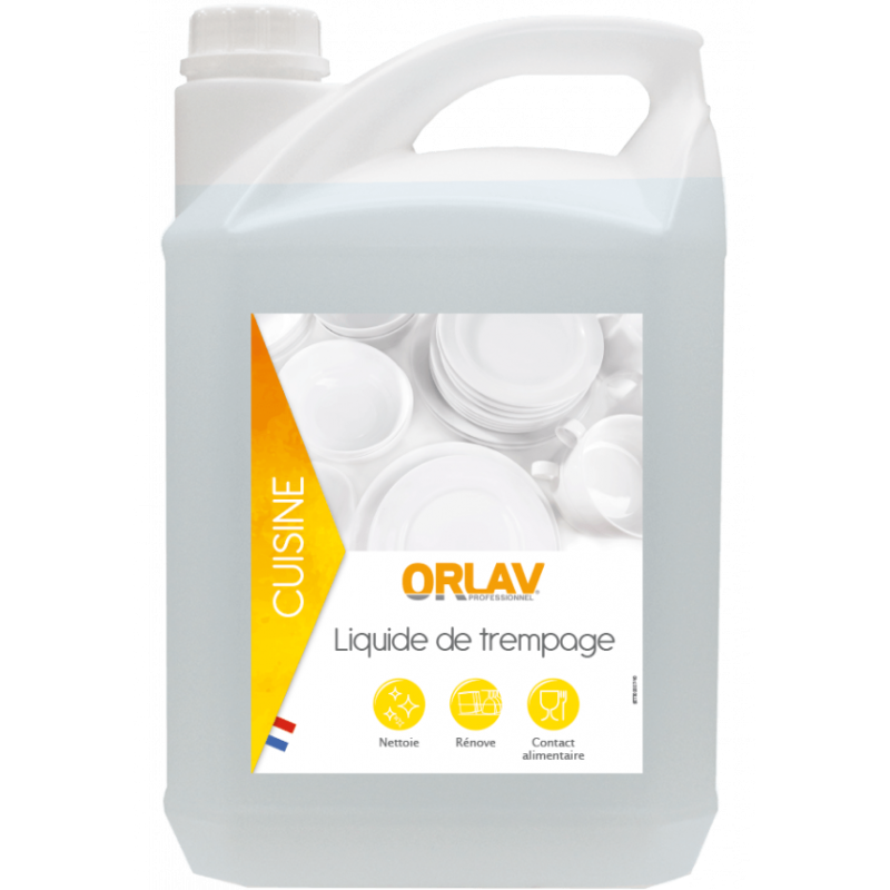 PRODUIT RENOVATION VAISSELLE PROFESSIONNEL - ORLAV LIQUIDE DE TREMPAGE 5 L