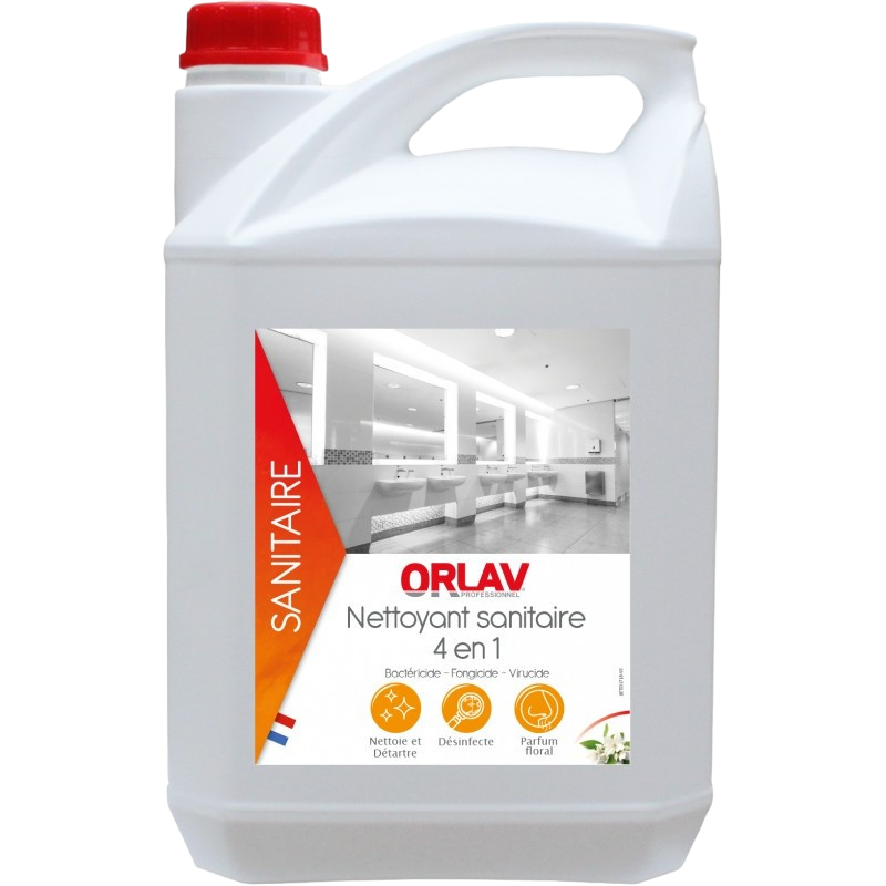 NETTOYANT DESINFECTANT PROFESSIONNEL - ORLAV NETTOYANT SANITAIRE 4 EN 1