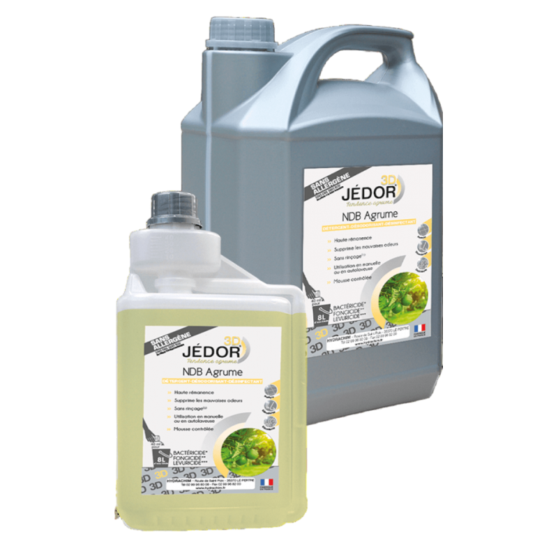 DETERGENT DESODORISANT DESINFECTANT PROFESSIONNEL - JEDOR 3D PAMPLEMOUSSE
